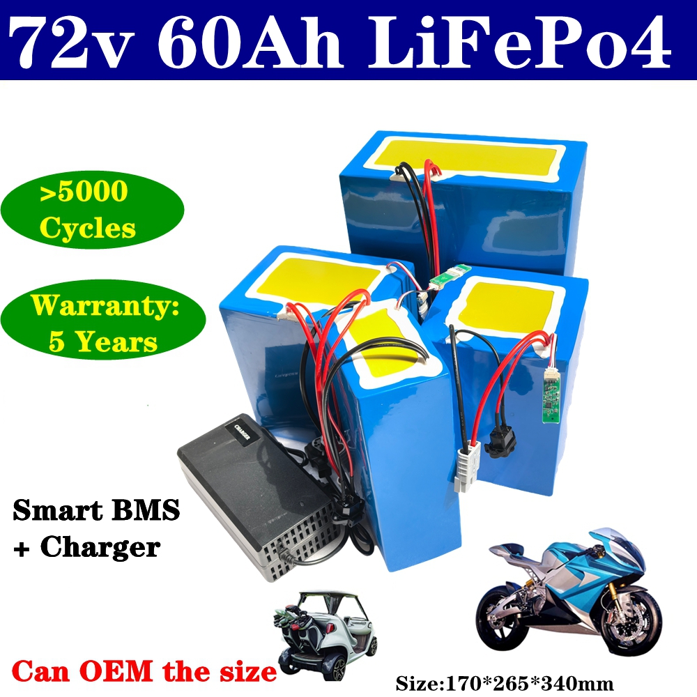 72V 60Ah Lifepo4 Battery Pack - Paquete de batería de litio 72V