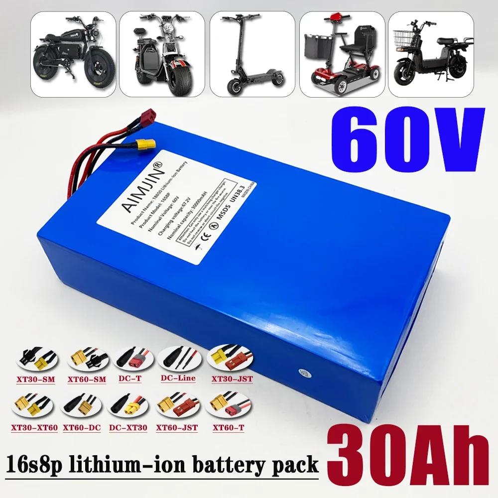 Batería de iones de litio 1865 - 60V 30Ah Electric Scooter Battery reseña y precio