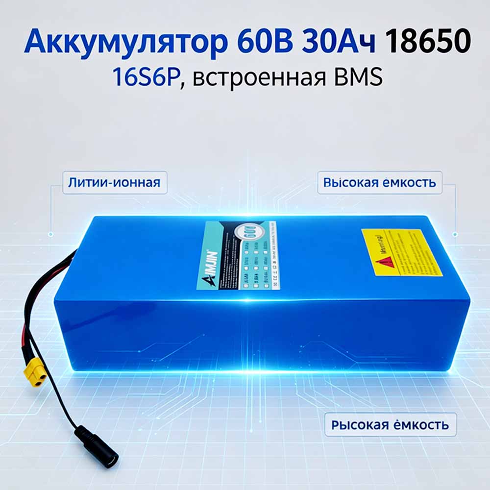 Batería de iones de litio 16S6 - 60V 30Ah Electric Scooter Battery reseña y precio
